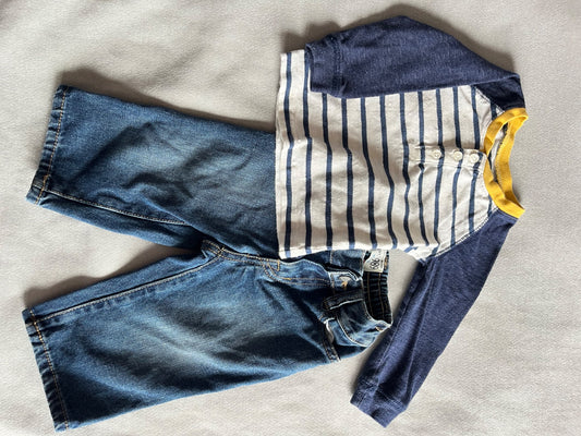 Boys jeans & shirt, Kids 9 Month (6-9M)