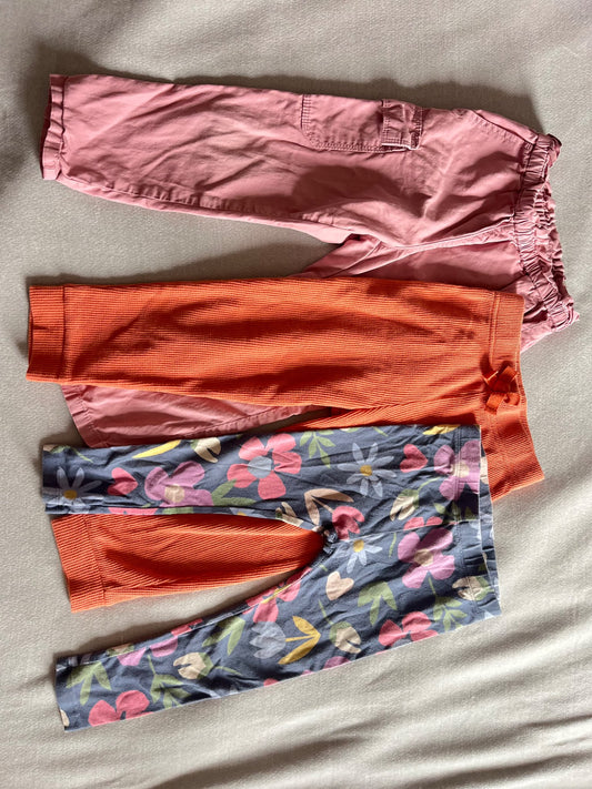 3 assorted pants, Kids 3T