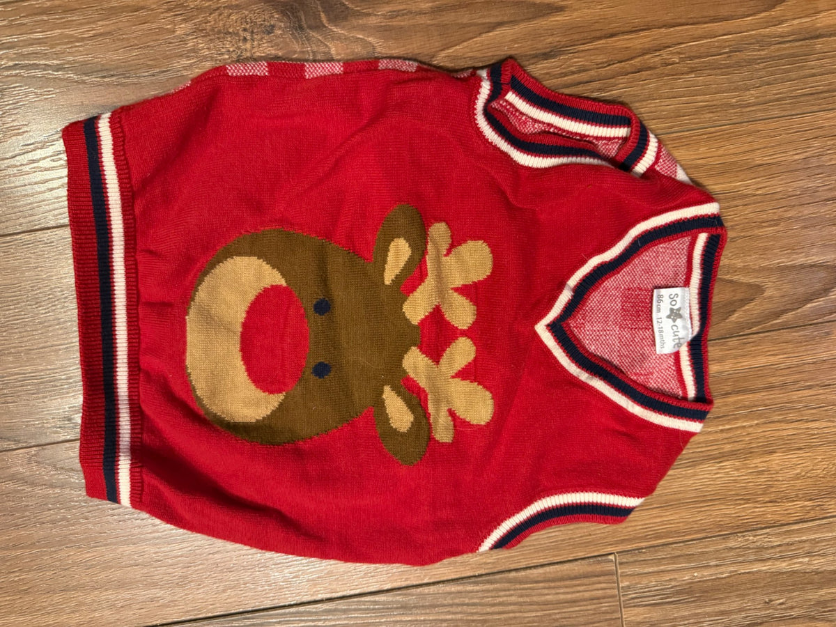 Christmas Moose Sweater , Kids 18 Month (12-18M)