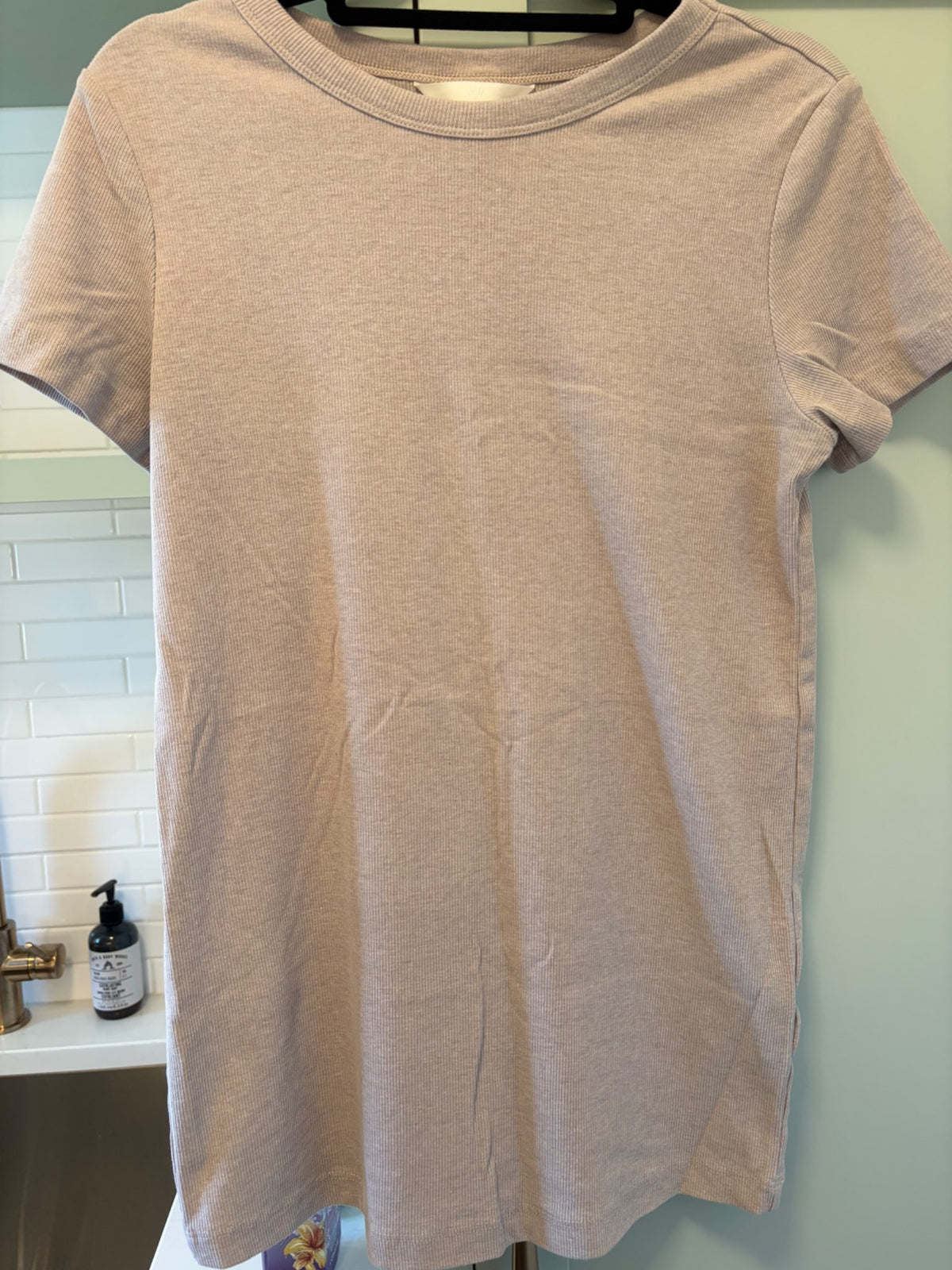 H&M Beige Maternity T-Shirt, Maternity M (8-10)