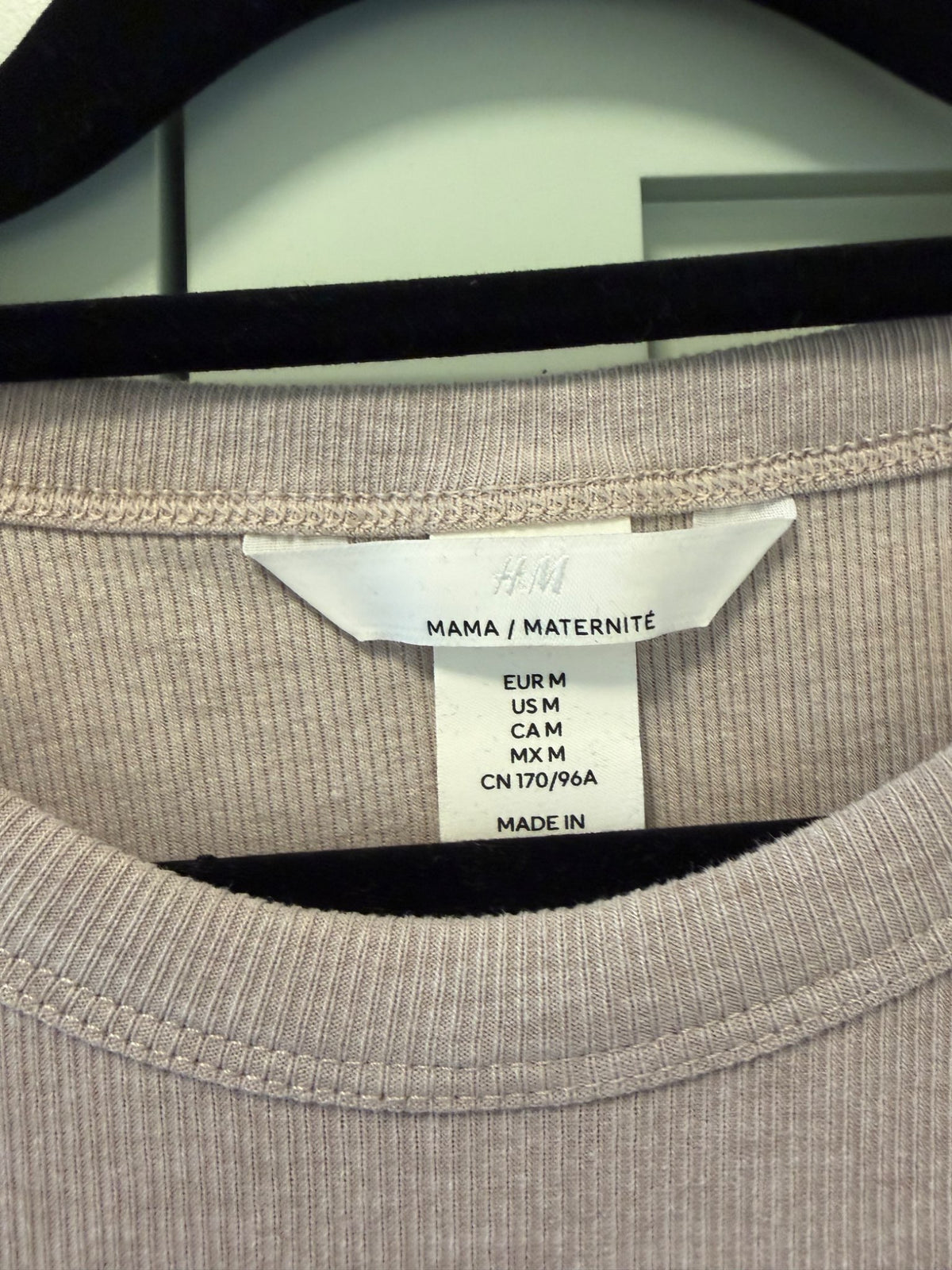 H&M Beige Maternity T-Shirt, Maternity M (8-10)