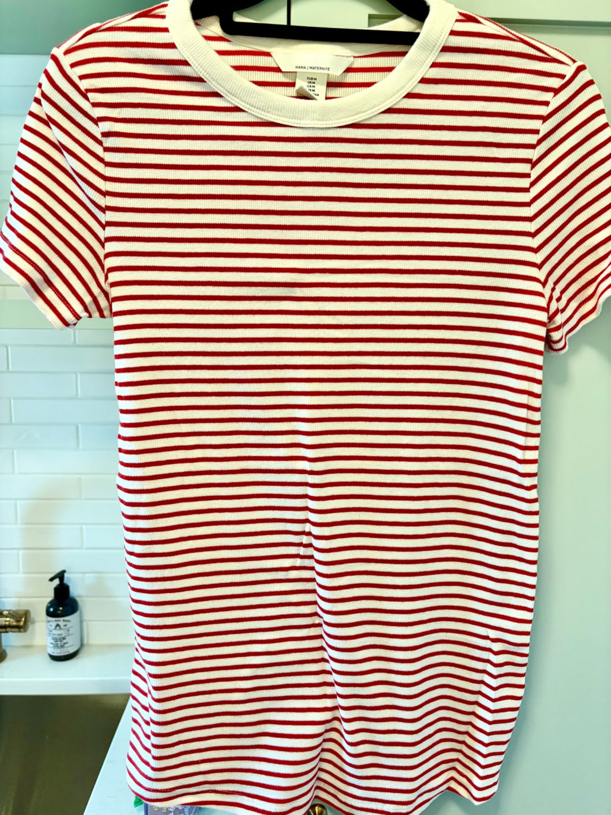 H&M Striped Maternity T Shirt, Maternity M (8-10)