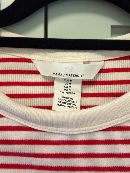 H&M Striped Maternity T Shirt, Maternity M (8-10)
