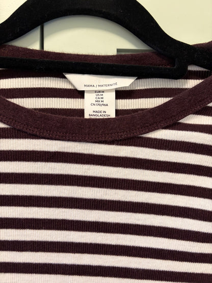 H&M Striped Maternity Long Sleeved Shirt, Maternity M (8-10)
