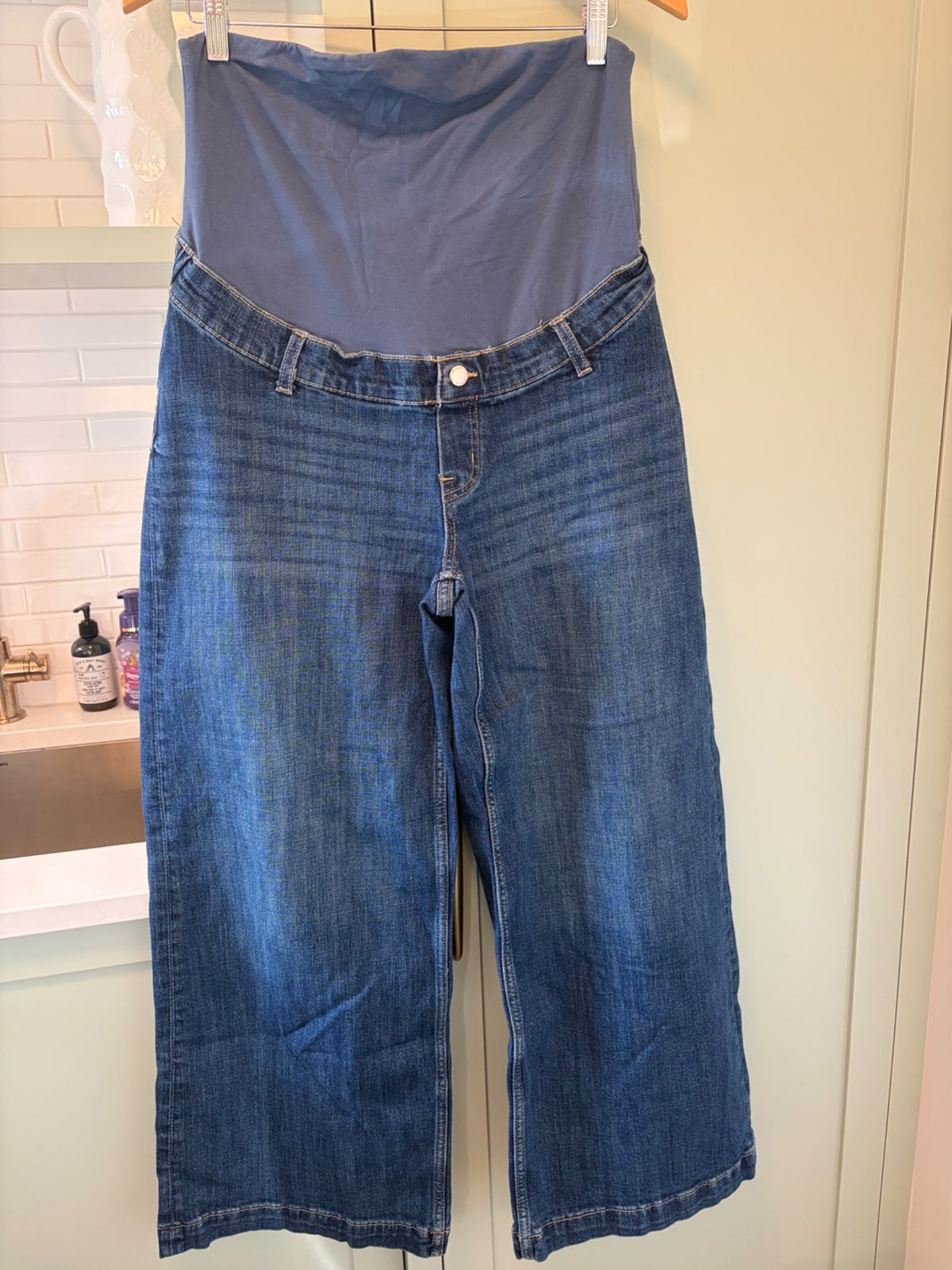 H&M Wide Leg Maternity Jeans, Maternity L (12-14)