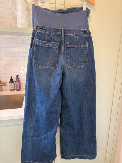 H&M Wide Leg Maternity Jeans, Maternity L (12-14)
