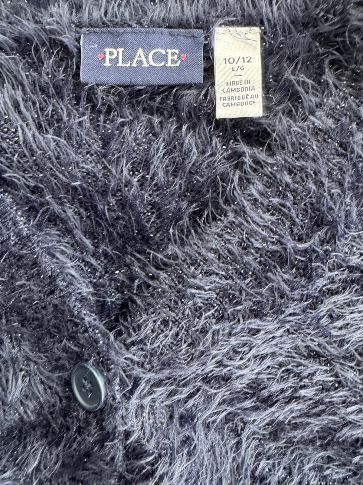 Blue furry and sparkly cardigan, Kids 10