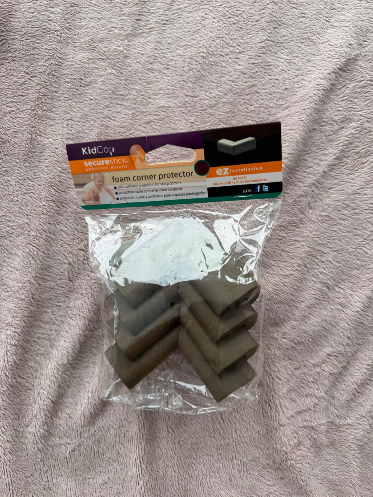Brown foam corner protector