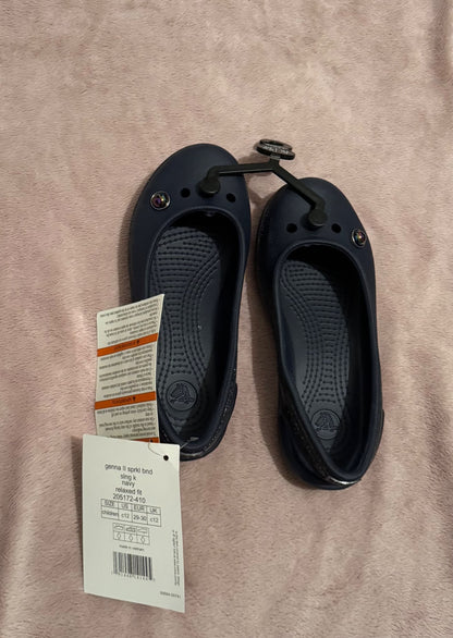 Navy blue “Genna” crocs (child size 12), Shoes 12 (Toddler:2-4yr)