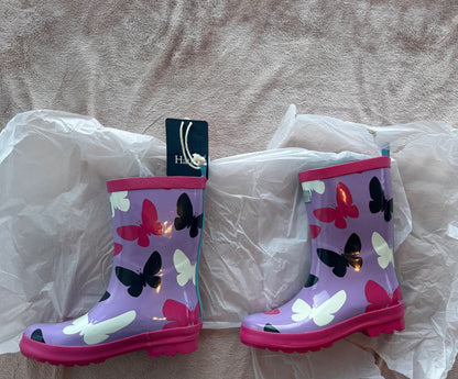 BNWT Hatley butterfly Rainboots- size  2 kids, Shoes 2 (Kids:4-8yr)