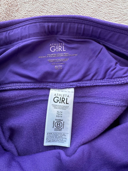 Athleta girl Polartec Stash tights lined tights , Kids 14