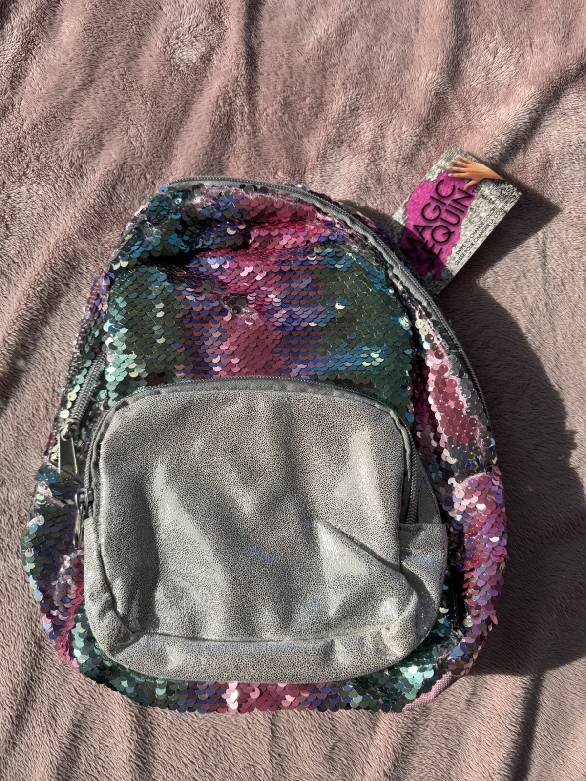 NWT magic sequins mini backpack