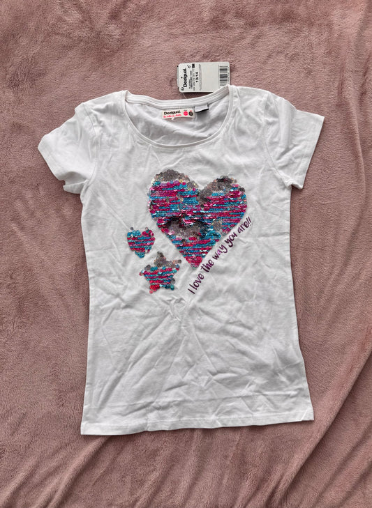Desigual flippy sequins T shirt , Kids 14