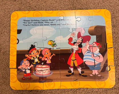 Jake the pirate piggy bank, book and puzzle set