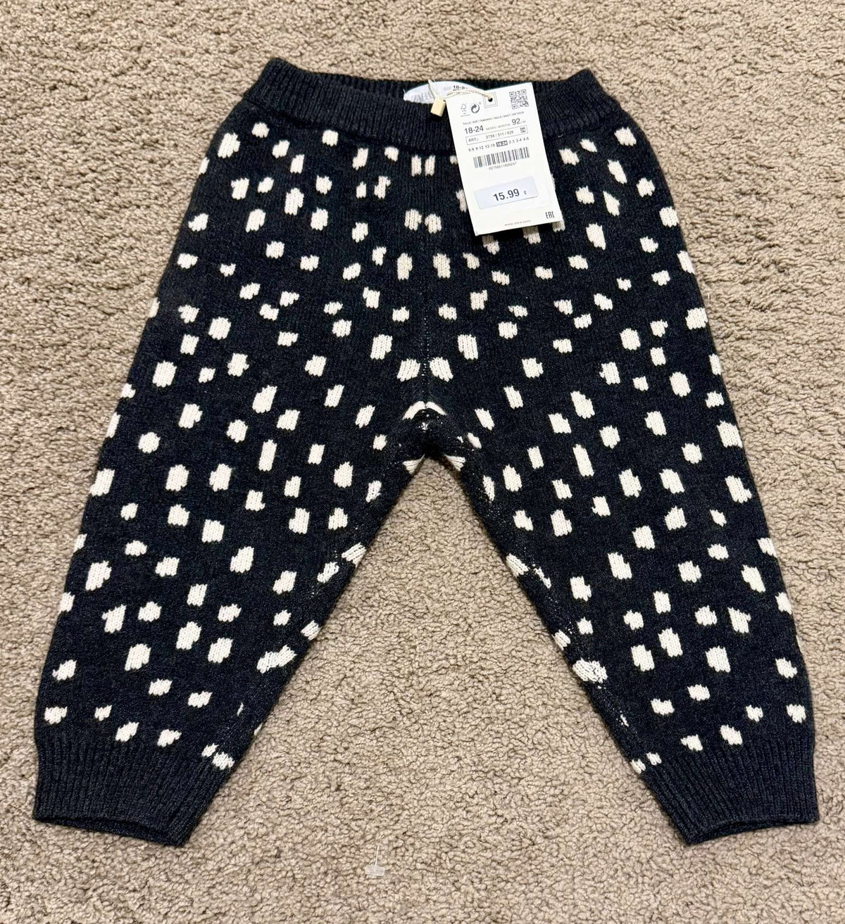 Zara NWT Girls Knit Pants, Kids 24 Month (18-24M)