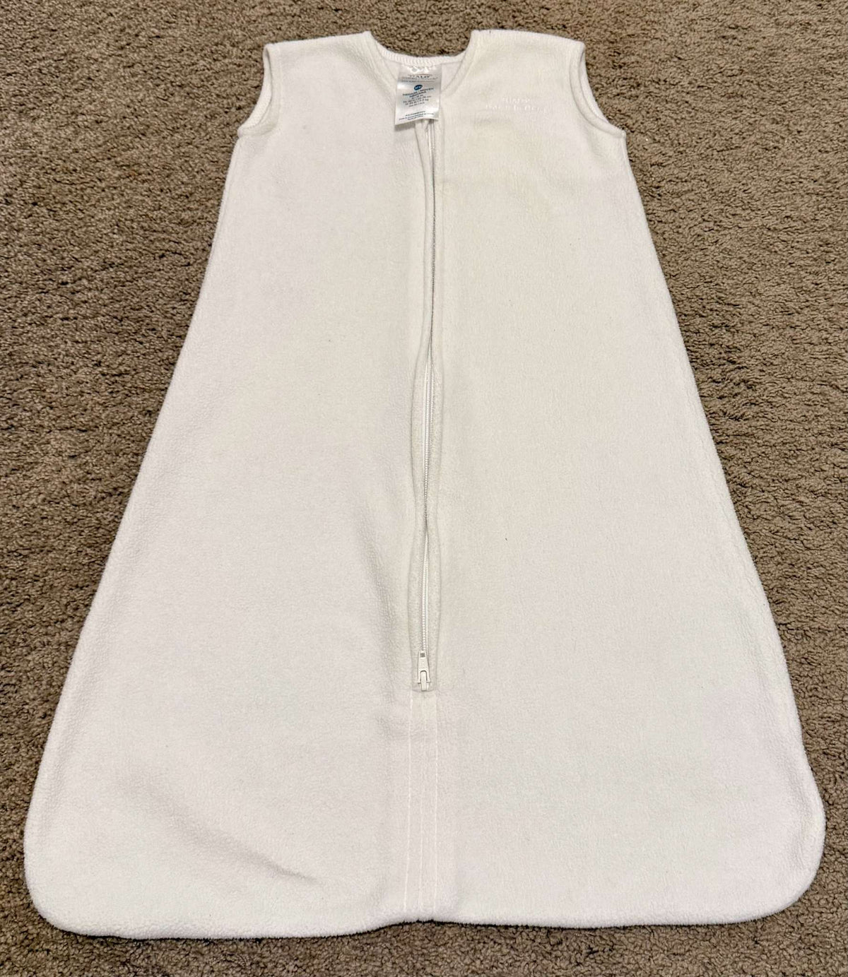 Halo SleepSack White Fleece, 6-12 Months (Medium)