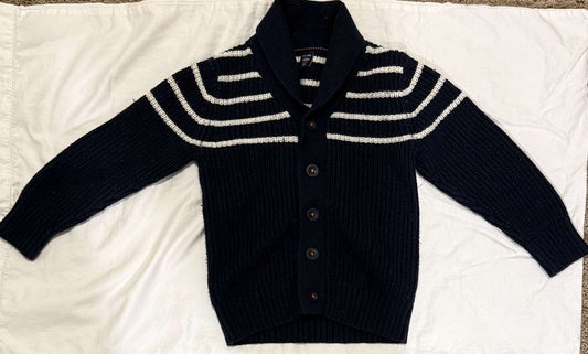 babyGap navy blue knit shawl-collar cardigan sweater, Kids 3T
