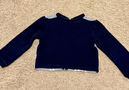 Deux Par Deux Floral Zip Up Jacket Size 6, Kids 6/6X