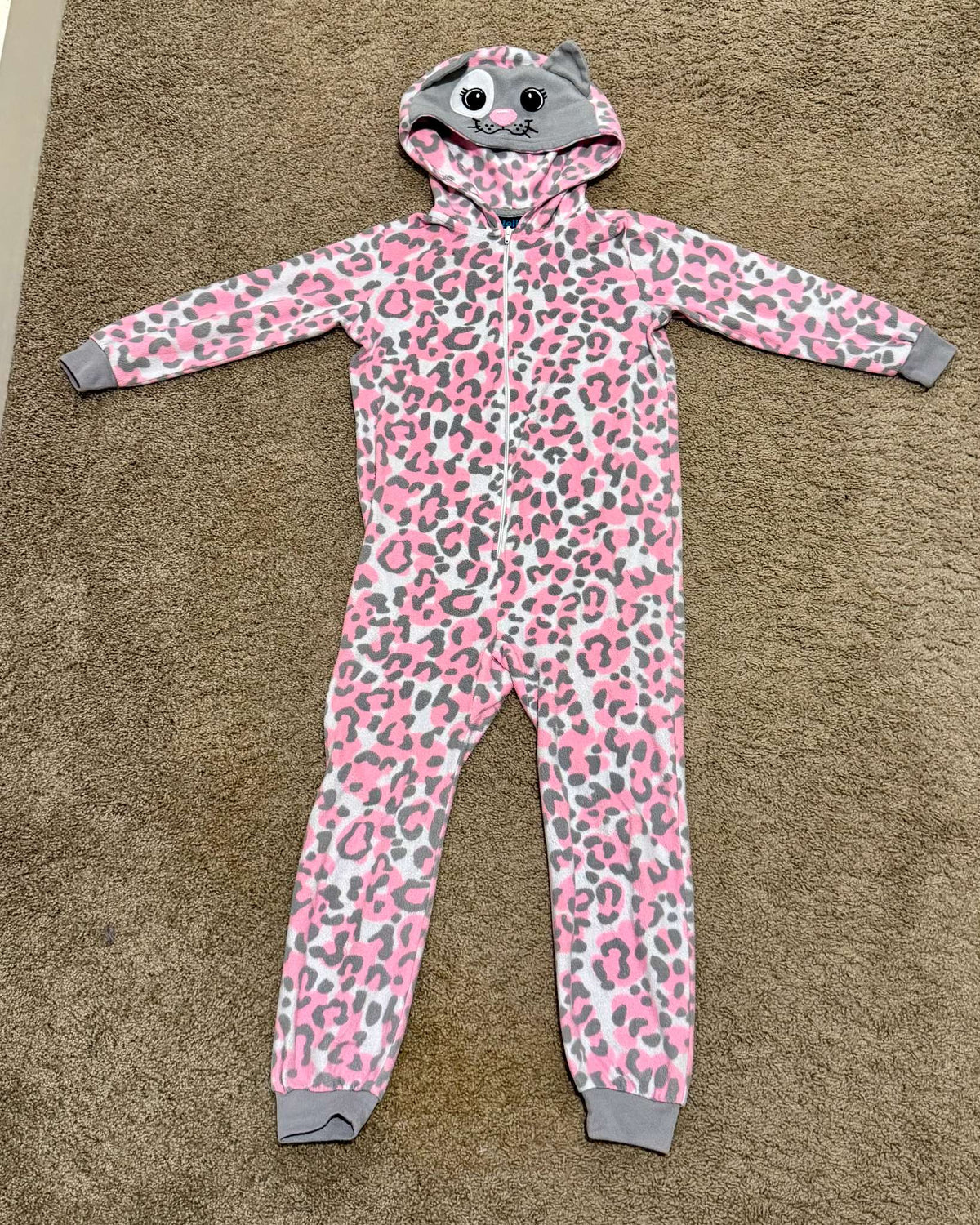 Jellifish Kids Pink Leopard Onesie Size XS (4/5), Kids 5/5T