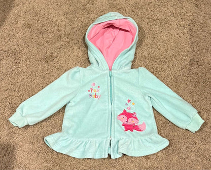Buster Brown Fox Baby Hoodie 9M, Kids 9 Month (6-9M)