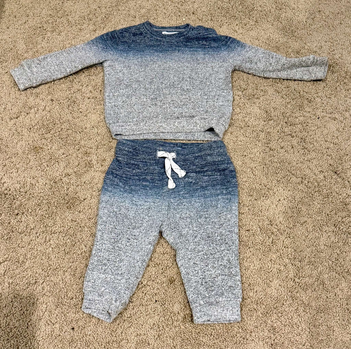 Beetle and Thread 12M set ombre blue/grey, Kids 12 Month (9-12M)