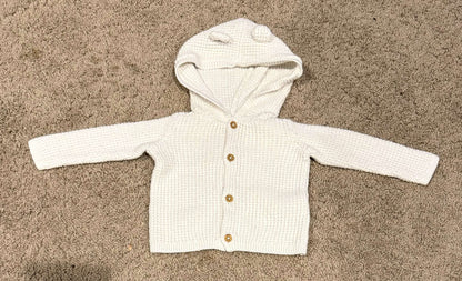 Carter's Knit Cream Cardigan 6M, Kids 6 Month (3-6M)
