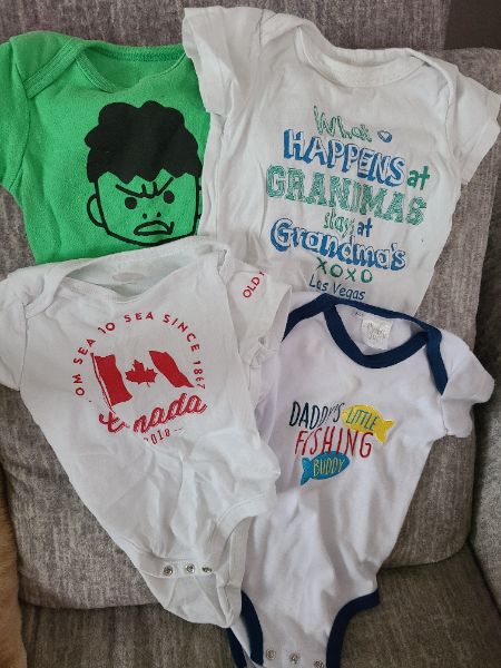 4pc - 3 to 6 month onesies , Kids 6 Month (3-6M)