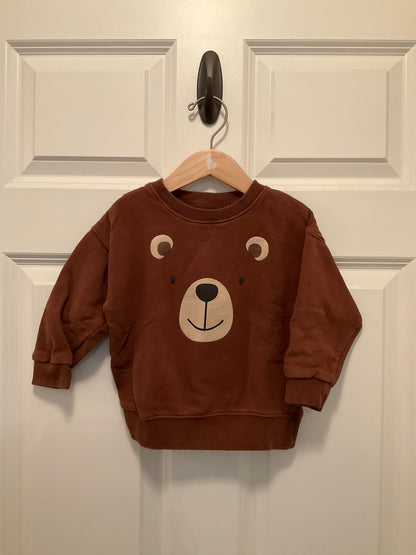 Indigo Brown Bear Sweatsuit - Size 2, Kids 2T