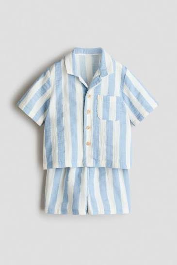Matching Linen Shirt and Short Set - Size 18-24 months, Kids 24 Month (18-24M)