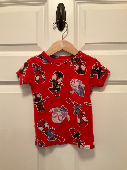100% Organic Cotton Spiderman PJs - Fits size 2, Kids 2T