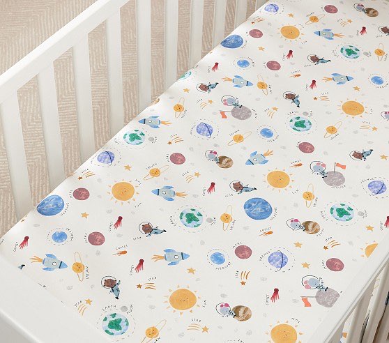 100% Cotton Pottery Barn Crib Fitted Sheet