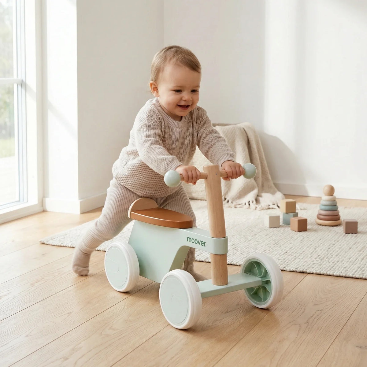 Moover Ride-on Bike 4 wheels White