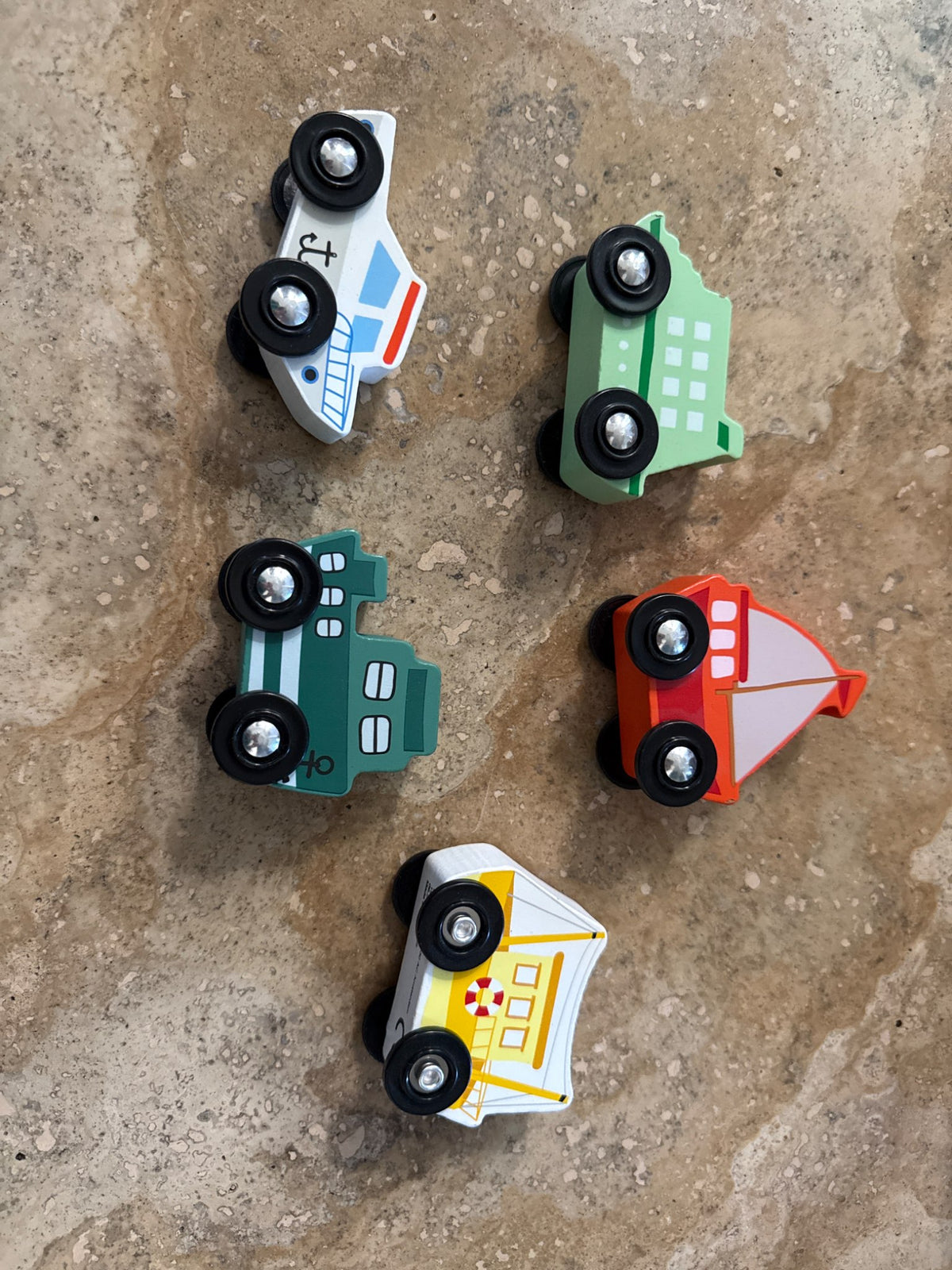 Wood boat-cars