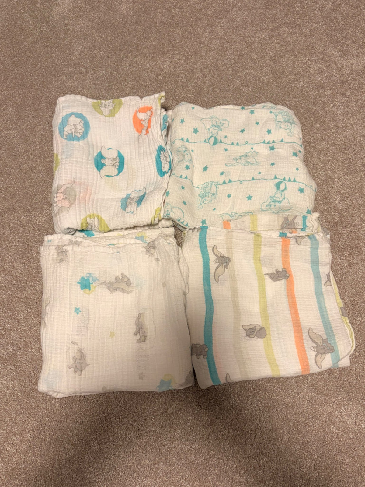 Aden & Anais Disney Dumbo Muslin Swaddle Blankets
