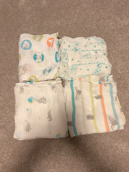 Aden & Anais Disney Dumbo Muslin Swaddle Blankets