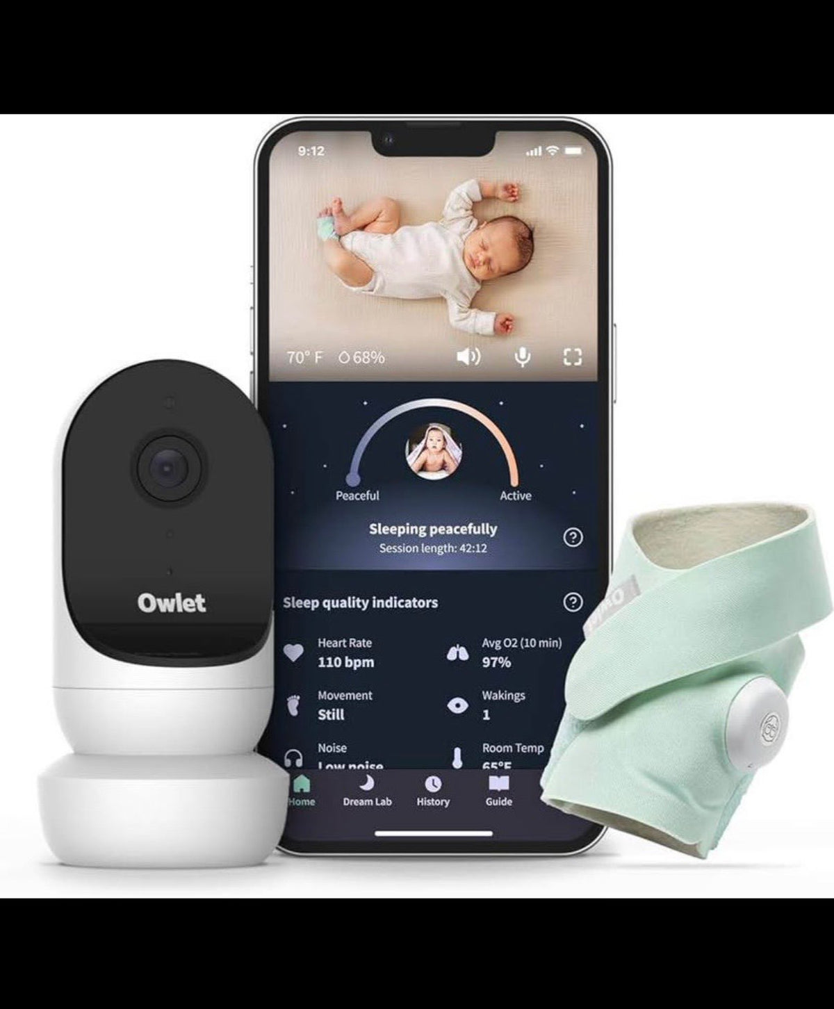 Owlet camera and socks