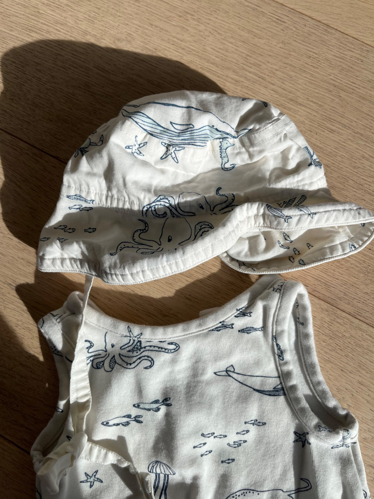 Pehr Baby Onesie and Hat, Kids 3 Month (0-3M)