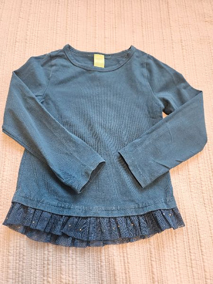 2 PC set, skirt, l/s top, green, peekaboo Beans , size 5, Kids 5/5T (extra small)