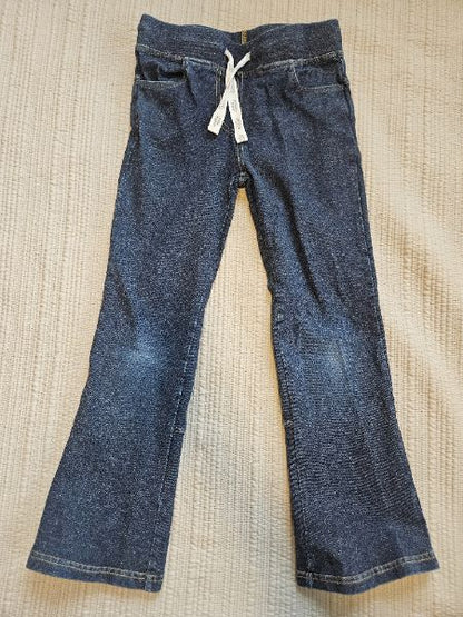 Girls pants, blue, sz 7, peekaboo Beans , Kids 7 & 8 (small)