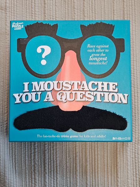 Game: I Moustache you a Question, ages 8+, 4-6 players