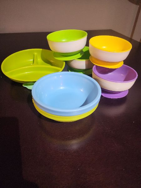 Suction bowls & plate