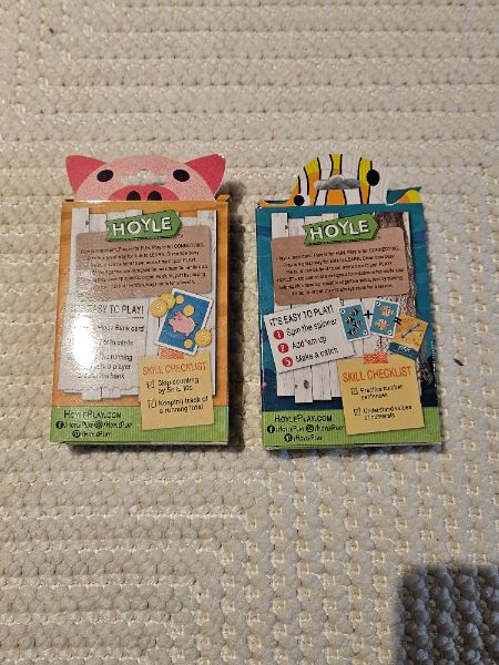 Card games x 2, ages 4-6