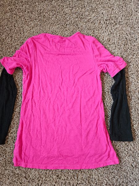 Girls long sleeve shirt, pink, sz 10, Limeapple , Kids 10 (medium)