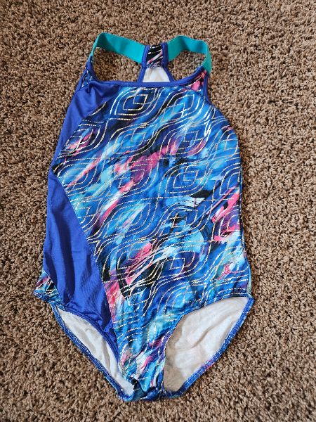 Gymnastics suit, blue, sz M, future star , Kids 10 (medium)