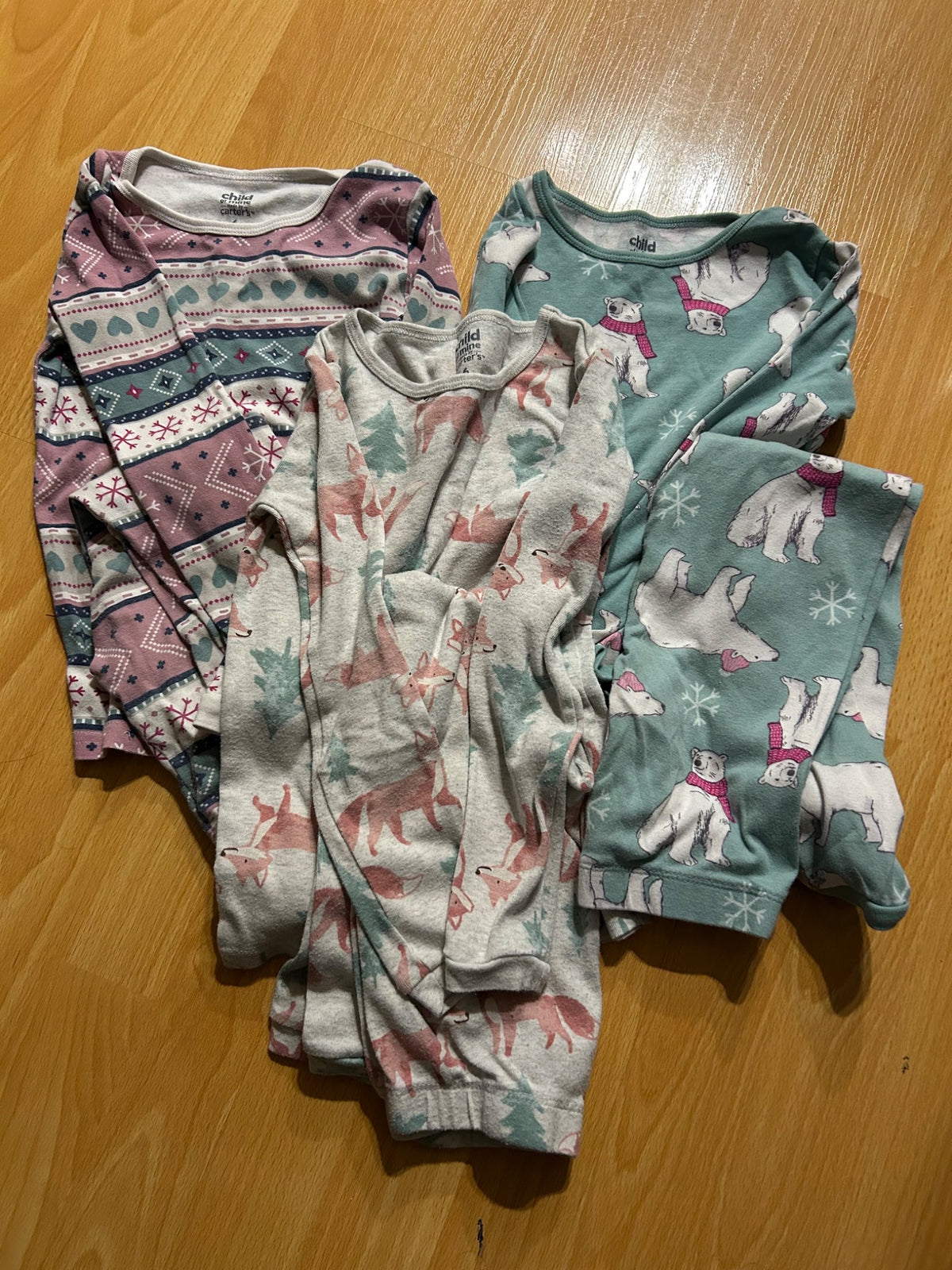 Child of Mine girls size 6 pajamas bundle, Kids 6/6X