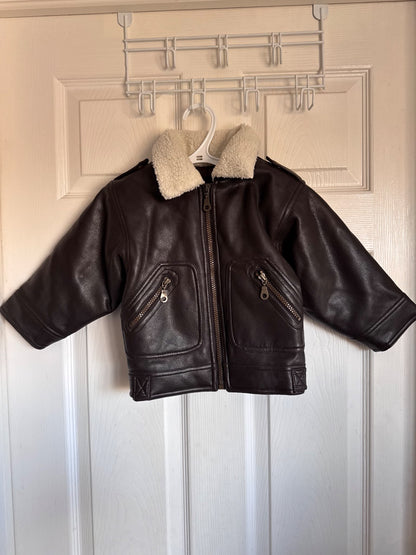 Samara - 2 T - retro bomber jacket (brown), Kids 2T