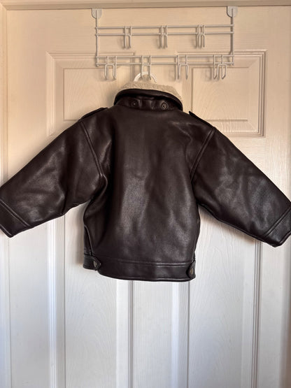 Samara - 2 T - retro bomber jacket (brown), Kids 2T