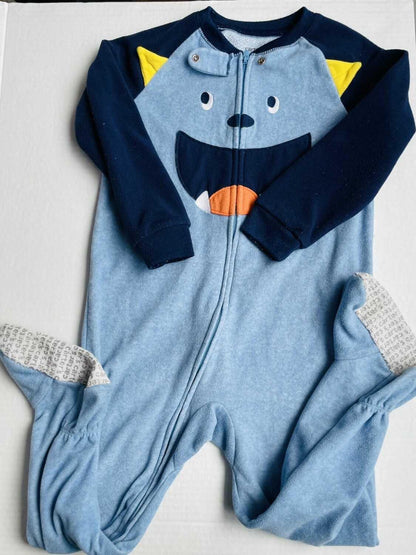 Lot of 4 Carters fleece footed zip ups - 3T, Kids 3T