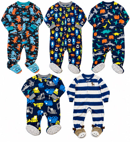Lots of 5 footed fleece pajamas 2T, Kids 2T