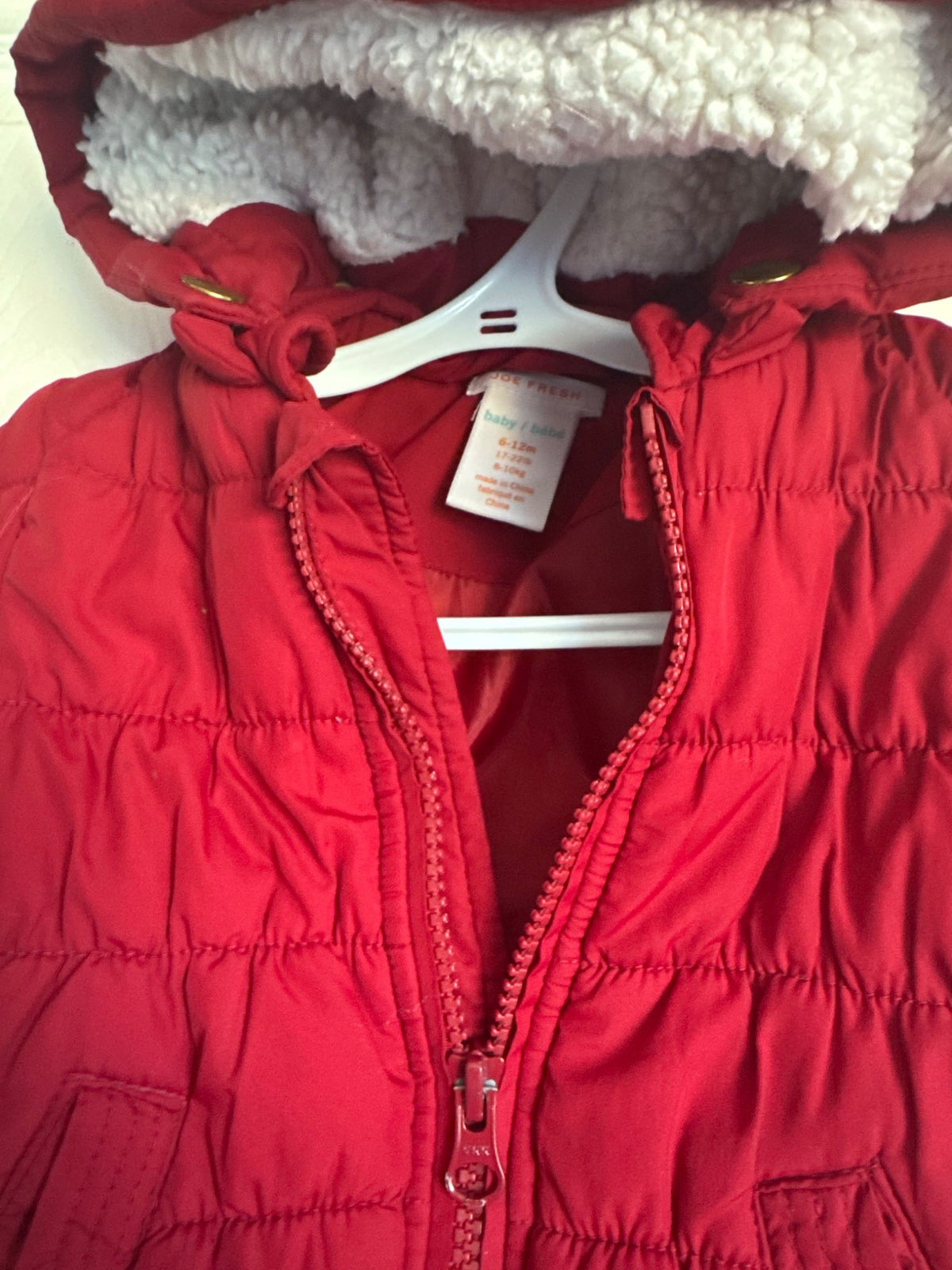 Joe Fresh 6-12 M Coat (red), Kids 9 Month (6-9M)